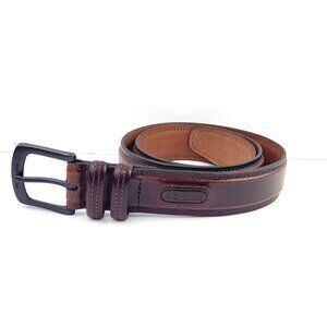 Columbia‎ Double Loop-Stitched Leather Belt - Size 38